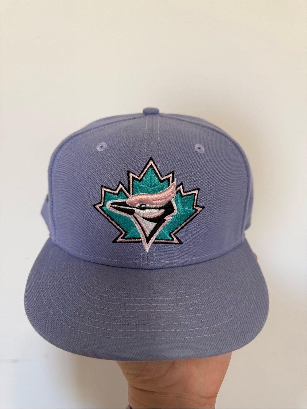 New Era Lavender Purple Teal Pink Maple Leaf Logo Snapback Hat
